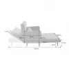 Sofá-cama com pernas de madeira de 2 lugares, Panam, Bege, 131x75x81 cm