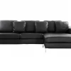 Sofa Ecksofa L OSLO schwarz ohne Ottomane CH
