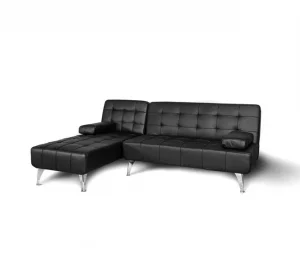 Pack Sofá Chaise Longue + Mesa de Cristal Temperado + 6 Cadeiras