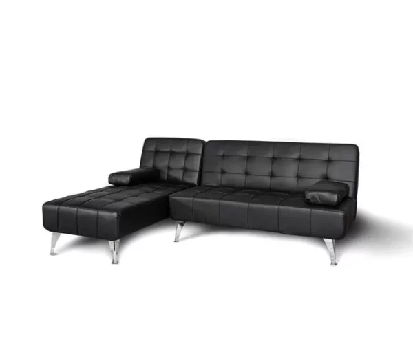 Pack Sofá Chaise Longue + Mesa de Cristal Temperado + 6 Cadeiras