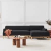 Left Corner Sofa Black SOSJO