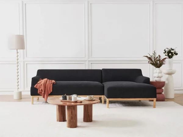 Left Corner Sofa Black SOSJO