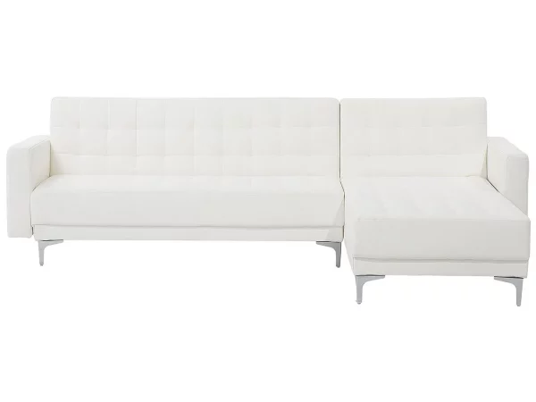 Sofa ABERDEEN links/rechts, Weiss, Kunstleder CH..