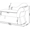Right Hand Chaise Lounge BIARRITZ White DEF