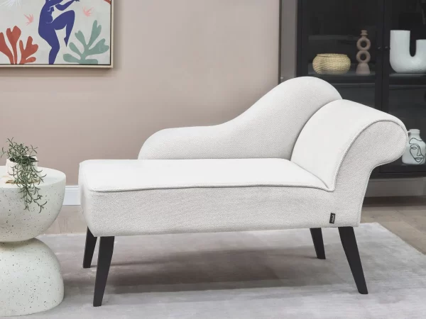 Right Hand Chaise Lounge BIARRITZ White DEF