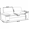 3 Seater Sofa, VOGAR, golden brown, DEF