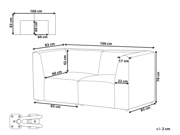 2 Seater Sofa, LEMVIG,  Green, DEF