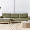 Right Cord Corner Sofa Green SIGGARD