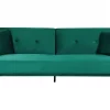 Velvet Sofa Bed Green LUCAN DEF