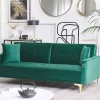 Velvet Sofa Bed Green LUCAN DEF