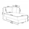 Chaise longue, RIOM, mint, left DEF