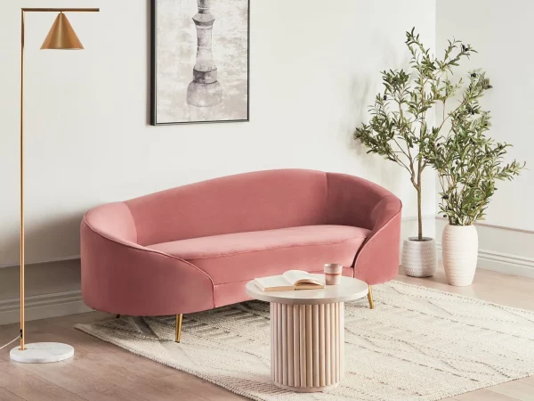 Velvet Sofa, SAVAR, Pink
