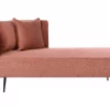 Chaise longue, RIOM, brick, fabric, left DEF