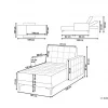 Chaise-longue reclinável em pele sintética castanha ABERDEEN