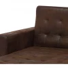 Chaise-longue reclinável em pele sintética castanha ABERDEEN