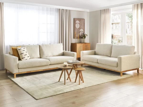 Sofa Set Light Beige Cord SIGGARD,DEF