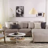Sofa Eckofa L OSLO beige, aus Stoff CH