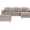Sofa Eckofa L OSLO beige, aus Stoff CH