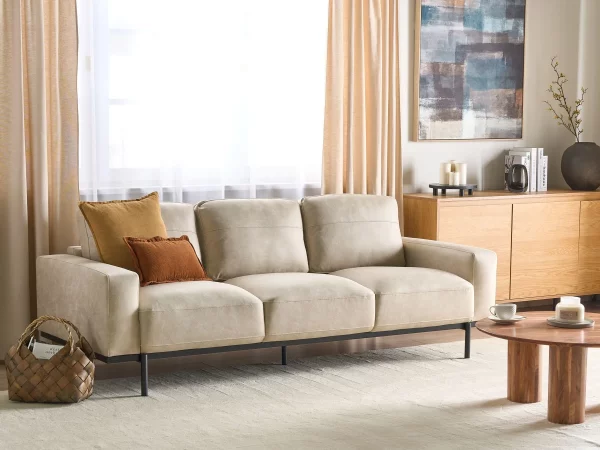 Fabric Sofa SOVIK, 3-seater, Cream Beige, DEF