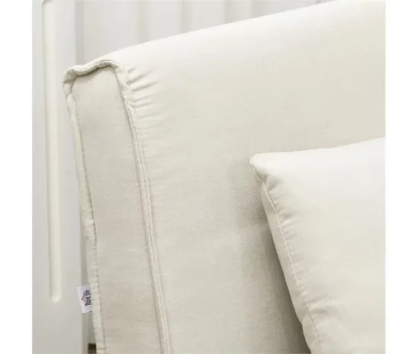 HOMCOM Poltrona 2 em 1 Sofá Cama Individual Dobrável com Encosto Ajustável e Almofada para Sala de Estar Dormitório Escritório Carga 125 kg 90x78x79 cm Bege