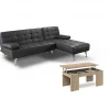 Chaise Longue Sofá Cama + Mesa de Centro Elevable
