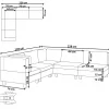 5-Seater Modular Corner Sofa UNSTAD Brown DEF