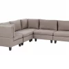5-Seater Modular Corner Sofa UNSTAD Brown DEF