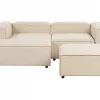 Right 3 Seater with Ottoman fabric beige ARDAL