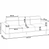 Fabric Sofa SOVIK, 3-seater, Brown, DEF