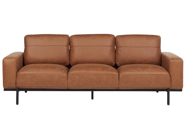 Fabric Sofa SOVIK, 3-seater, Brown, DEF