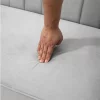 HOMCOM Sofá de 2 Lugares Convertível em Cama de Estofado Aveludado com Encosto Ajustável e Pés de Madeira para Sala de Estar Escritório 189x80,5x78,5 cm Cinza Claro