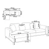 Sofa OSLO R White boucle DEF