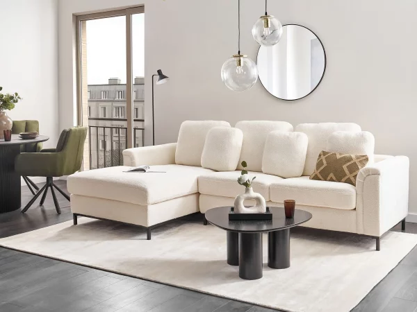 Sofa OSLO R White boucle DEF