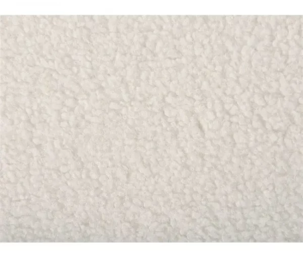 Sofá de canto 3 lugares em tecido bouclé branco à esquerda SIMOS