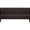 Sofa BYSKE, braun Leder CH