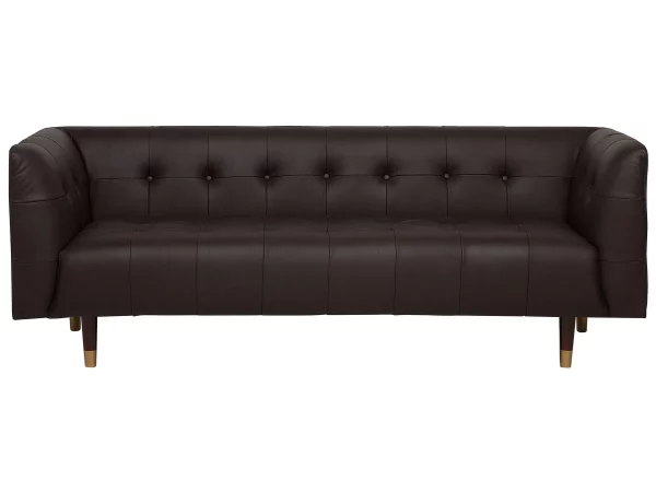 Sofa BYSKE, braun Leder CH