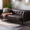 Sofa BYSKE, braun Leder CH