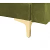 Sofá-cama XXL de 6 lugares com repousa-pés em veludo verde ABERDEEN