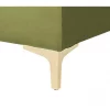 Sofá-cama XXL de 6 lugares com repousa-pés em veludo verde ABERDEEN