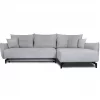 Chaise longue STOCKHOLM com cama e baú dereita 4 lugares cinza