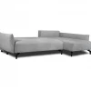 Chaise longue STOCKHOLM com cama e baú dereita 4 lugares cinza