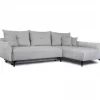 Chaise longue STOCKHOLM com cama e baú dereita 4 lugares cinza