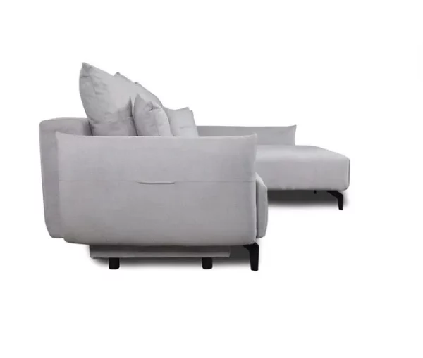 Chaise longue STOCKHOLM com cama e baú dereita 4 lugares cinza