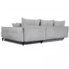 Chaise longue STOCKHOLM com cama e baú dereita 4 lugares cinza