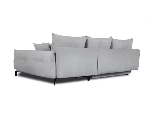 Chaise longue STOCKHOLM com cama e baú dereita 4 lugares cinza
