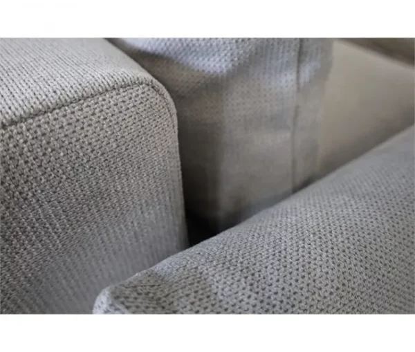Chaise longue STOCKHOLM com cama e baú dereita 4 lugares cinza
