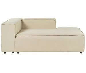 Chaise-longue em linho creme à esquerda APRICA