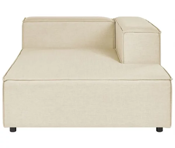 Chaise-longue em linho creme à esquerda APRICA