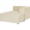 Chaise-longue em linho creme à esquerda APRICA
