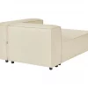 Chaise-longue em linho creme à esquerda APRICA